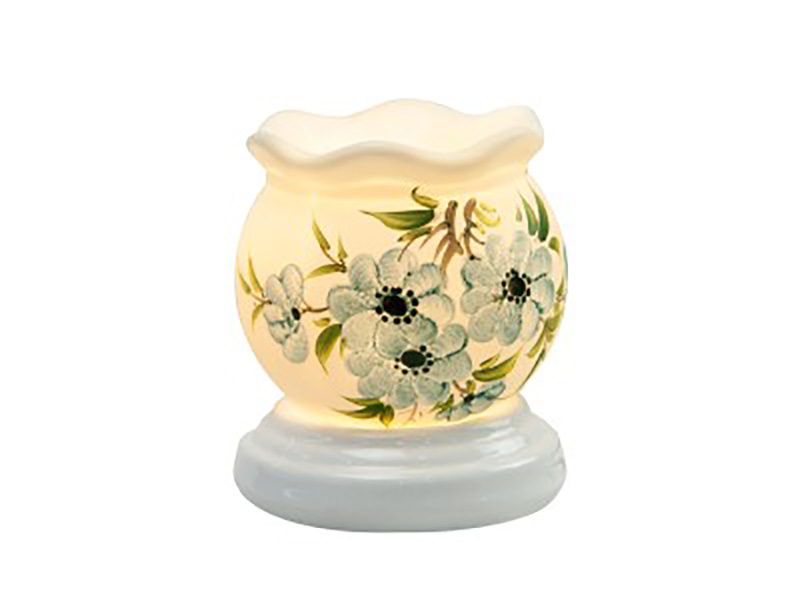 Đèn xông tinh dầu vẽ hoa cổ loe S6 – Gốm sứ Bát Tràng