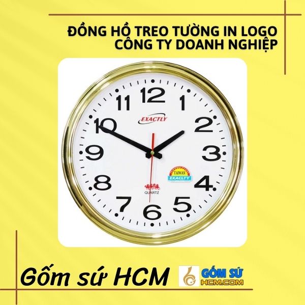Đồng Hồ Treo Tường in logo công ty doanh nghiệp QTDNHCM28