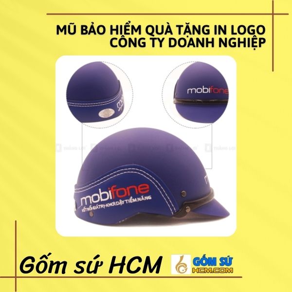 Mũ Bảo Hiểm Quà Tặng in logo Công Ty doanh nghiệp QTDNHCM30